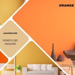 orange accent wall