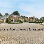horseshoe driveway landscape