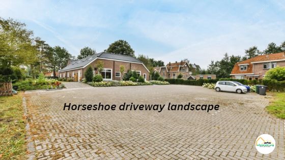 horseshoe driveway landscape 